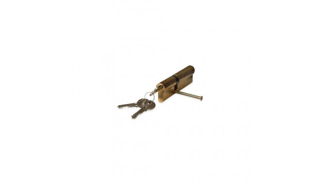 CYLINDER LOCK 70MM 30X40 MM BRASS 5 KEYS