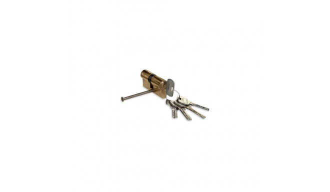 CYLINDER LOCK 65MM 30X35 BRASS 5 KEYS