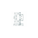 HINGE DOOR 100X63X2MM BRASS PLATED