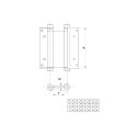 DOOR HINGE. BRONZ PLAT 29/75