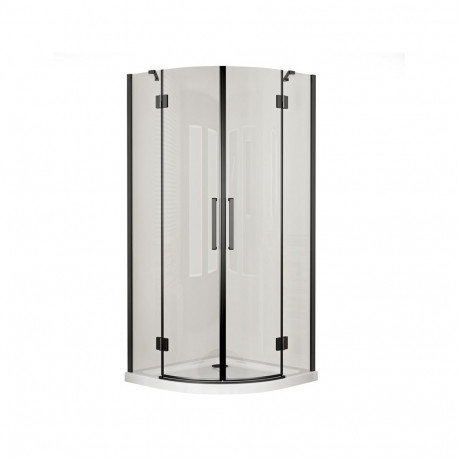 SHOWER ENCLOSURE 90X90X195CM 6MM BLACK