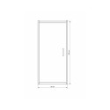 SHOWER DOOR 90X190CM  6MM BLACK PROFILE