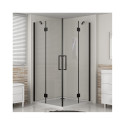 SHOWER ENCLOSURE 90X90X195CM 6MM BLACK