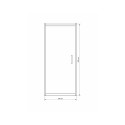 SHOWER DOOR 80X190CM 6MM  BLACK