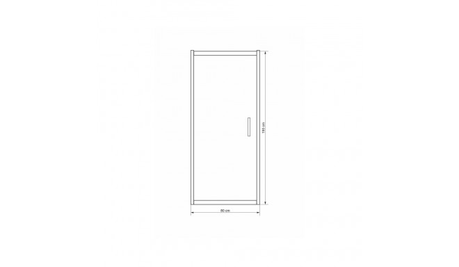 SHOWER DOOR 80X190CM 6MM CHROME