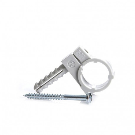 PIPE HOLDER PLASTIC D20 M8 2PCS