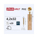 OSB SCREW 4.2X32 YELLOW ZN 20PCS