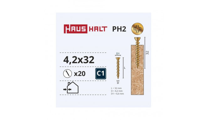 OSB kruvi 4.2x32 kollane ZN 20 tk