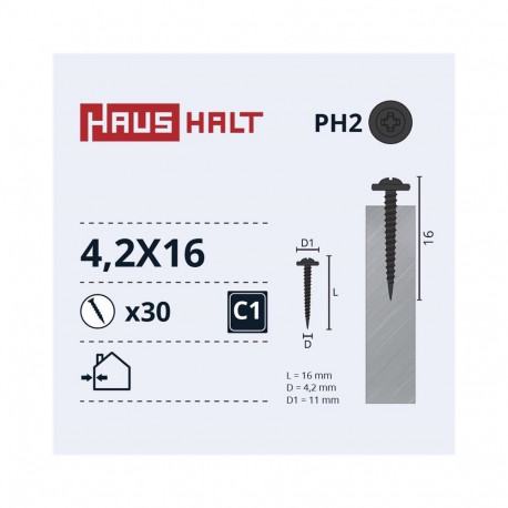 isekeerav kruvi 4.2x16 met/met+fosfaat 30 tk