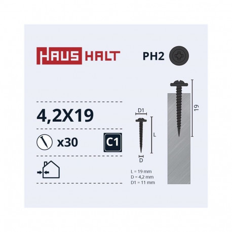 SELF SCREW 4,2X19 MET/MET+PHOSPH 30PCS