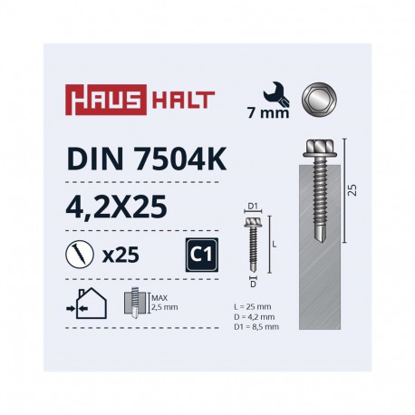 isekeermestuv kruvi 4,2x25 DIN7504K ZN 25 tk