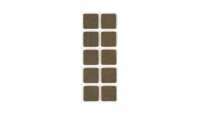 FELT PADS D20X20 BROWN 10PCS