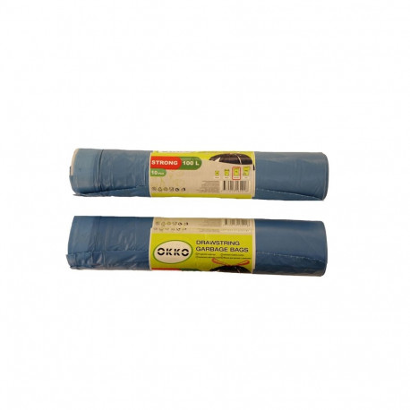 GARBAGE BAGS OKKO STR BLUE DS 100L 10PCS
