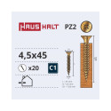 CHIPBOARD SCREW 4.5X45 YLW ZP 25PCS G1