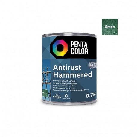 PAINT PENTAC ANTIRUST HAMMERED GRN 750ML