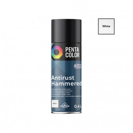 antiroosteline haamerefektiga valge aerosoolvärv 400ML