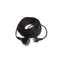 E CORD KF-BYP-01 3X1.5 15M 1P IP44 BLACK