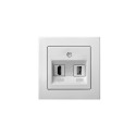 FLUSH MOUNTING HDMI+USB SOCKET