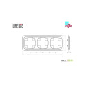 FRAME 3SEATS K14-135-03 SAND