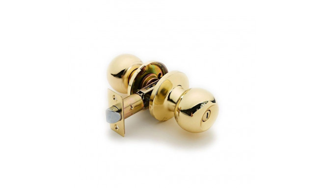 DOOR KNOB LOCK 607 PB WC POLISHED BRASS