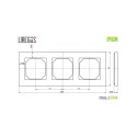 FRAME 3 SEATS WHITE