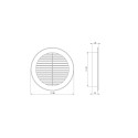 GRILLE VENTILATION D150, WHITE