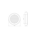 GRILLE VENTILATION D100, GRAY