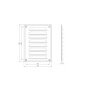GRILLE METAL 140X190, WHITE