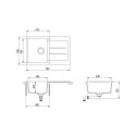 SINK TESA SQT101-601AW BLACK