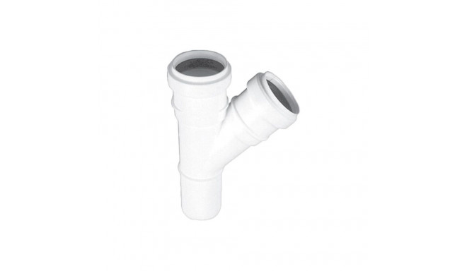 TEE sisemine D40/40x45° valge PP