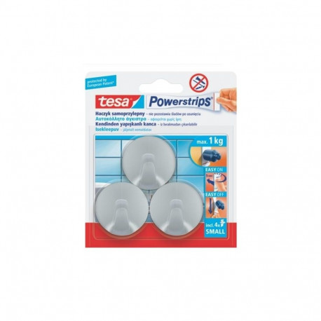 TESA HOOKS SMALL CIRCLE CHROM