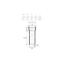 PIPE INTERNAL D40 1.00M WHITE PP