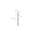 WALL UPRIGHT. DOUBLE SLOT 1.995 MM GREY