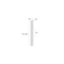 WALL UPRIGHT. SINGLE SLOT 1.995 MM GREY