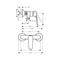SHOWER MIXER LOGIS E 71602000