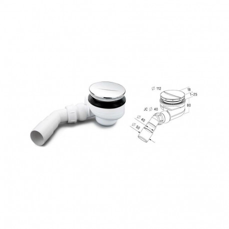 DRAIN FOR SHOWER TRAYS TURBOFLOW TB90S