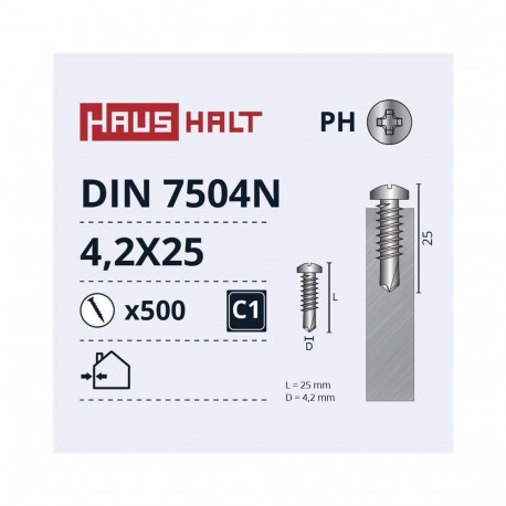 SCREW SELFTAP DIN7504N 4.2X25 (500)