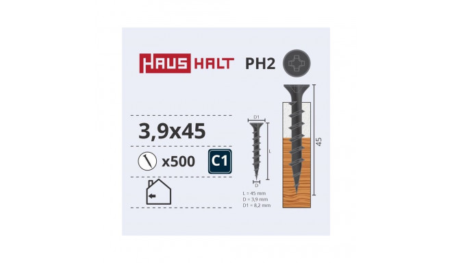 DRYWALL SCREW FOR WOOD 3.9X45 (500)