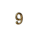 APARTMENT NUMBER BRASS COLOR 9 PLASTIC