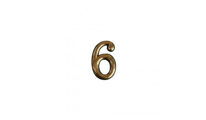 DOOR NUMBER GOLD 6 PLASTM