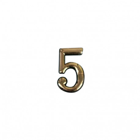 ukse number kuldne 5 plastm
