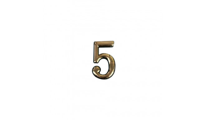DOOR NUMBERGOLD 5 PLASTM