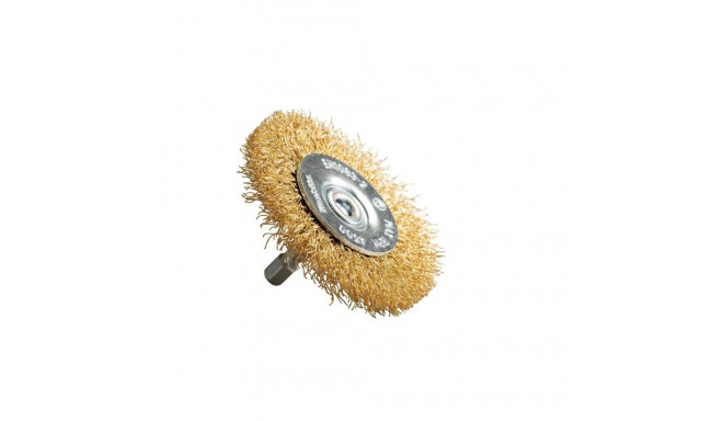 WIRE WHEEL BRUSH (BRASS COATED)