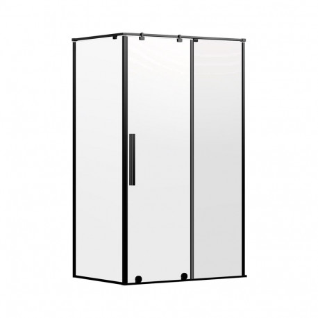 ruudukujuline must matt dušinurk 100x80x195