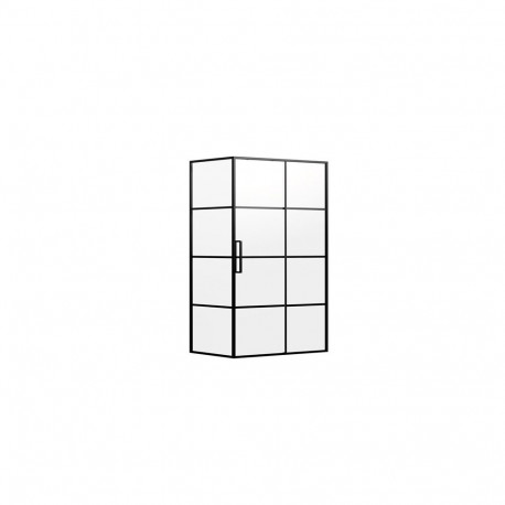 CABIN SHOWER SQUARE BLACK MAT 120x90x195