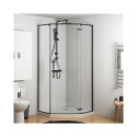 CABIN SHOWER PENT BLACK MATT 90x90x195