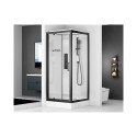 CABIN SHOWER SQUARE BLACK MAT 90x90x220