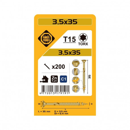 laudkruvi T15 3.5x35 kollane tsink (200)