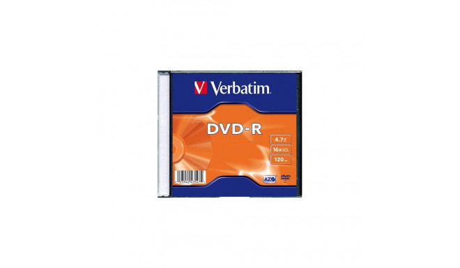 DISC DVD-R 4.7GB 16X SLIM CASE VERBATIM