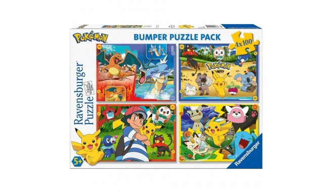 Puzzles 4x100 elements Pokemon set